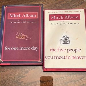 Mitch Albom books- For one more day & the five people you meet in heaven, EUC